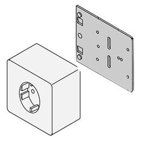 Schroff Montageplatte für Einzelsteckdosen - MONTAGEPLATTE STECKDOSE (20118537)