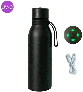 USA Free Shipping Shop SmartPure UV C Self Cleaning Water Bottle 700ml Stainless Steel Travel Bottles black uv c 700ml