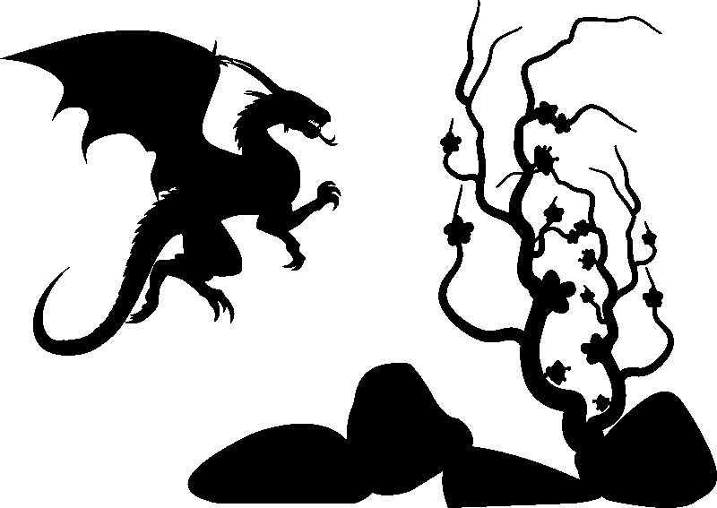 NC Sticker Le dragon sur la colline