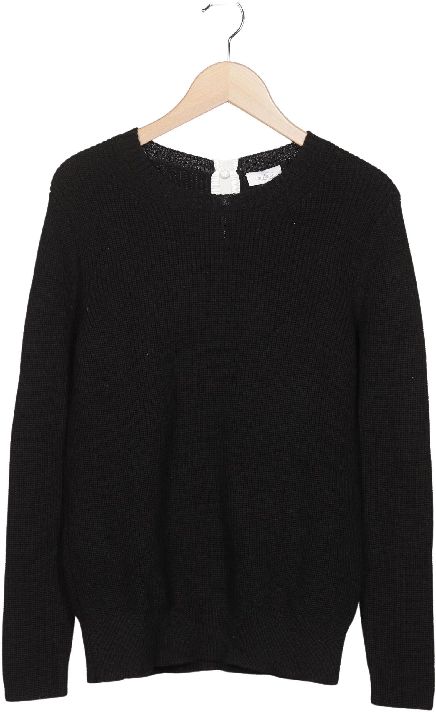 Van Laack Damen Pullover, Schwarz, Gr. EU 42, Wolle - Second Hand