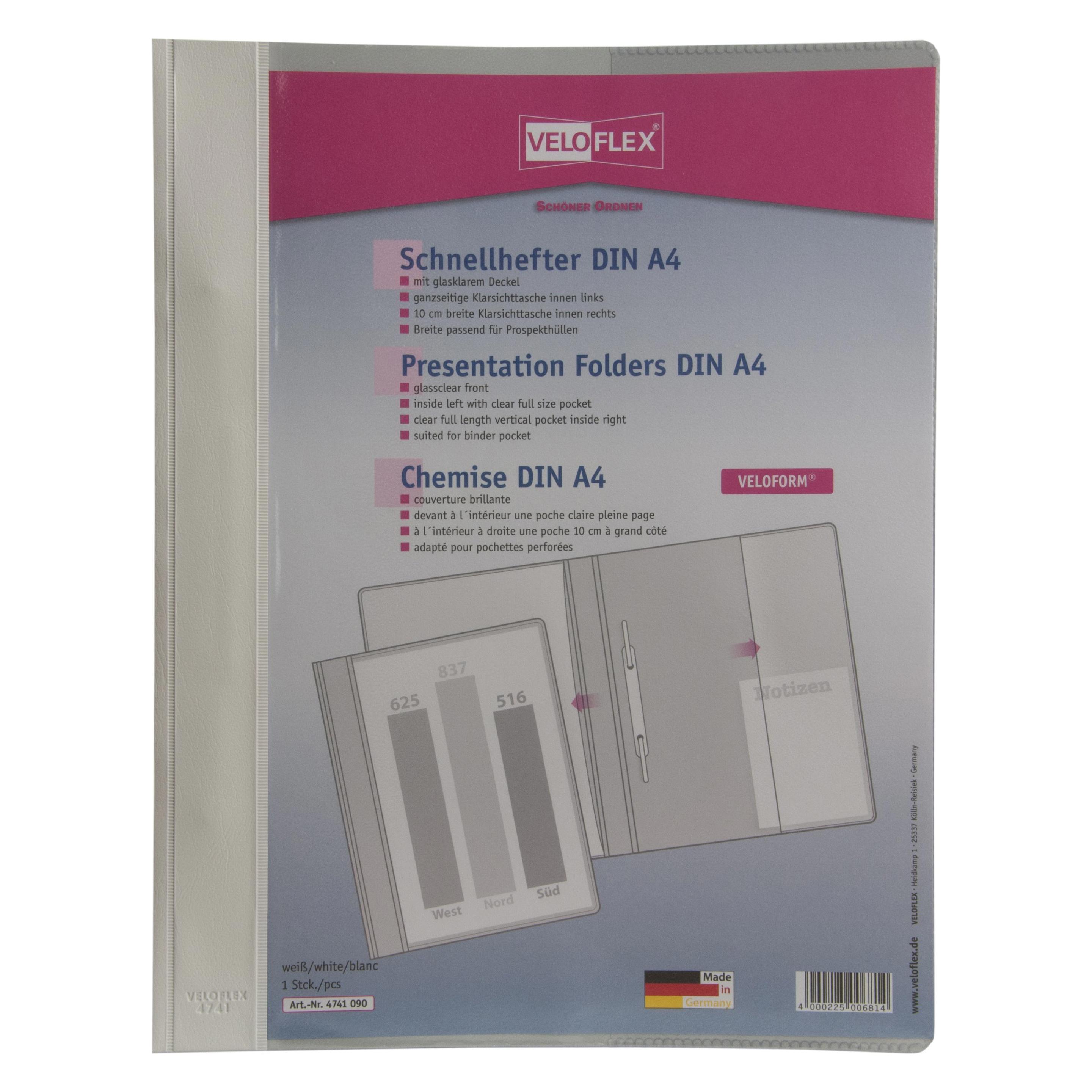 Veloflex Schnellhefter VELOFORM A4 weiss (A4) (4741090)