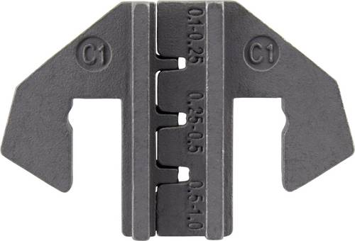 TOOLCRAFT PLE-0C1 Crimp-Einsätze Flachstecker Quetschbereich: 0.1 bis 1mm² Passend für Marke (Zangen): TOOLCRAFT PZ-500