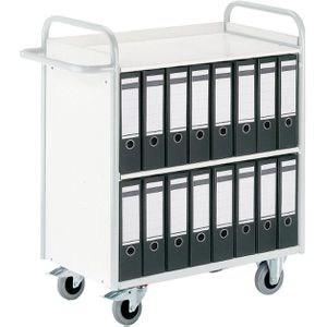 Rollcart Bürowagen B08-7331, 98 x 107 x 50cm, Holz & Metall, lichtgrau