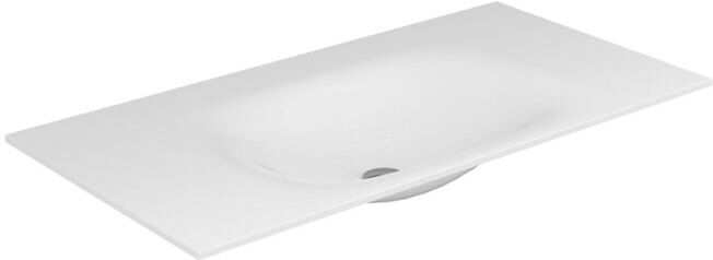 Keuco Varicor lavabo individuel Édition 11 arctique blanc mat, 140x53,5cm, sans robinetterie (31270701400)