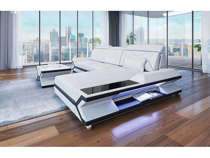 Ecksofa Napoli L-Form aus Leder