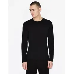 A|X Armani Exchange für Herren. 8NZM77ZJA5Z1200 Maglia-Pullover schwarz (M), Lässig, Baumwolle, Recycelte Baumwolle
