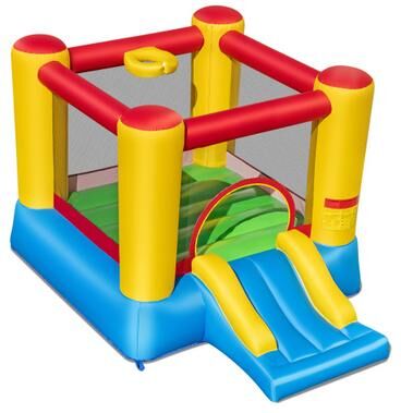 Costway Kids Inflatable Bounce House with Slide and 550W blower