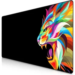 Titanwolf Gaming Mauspad, XXXL Speed Mausmatte 1200 x 600 mm, Geschwindigkeit & Präzision, Colour Lion 2 (XXL), Mausmatte, Mehrfarbig