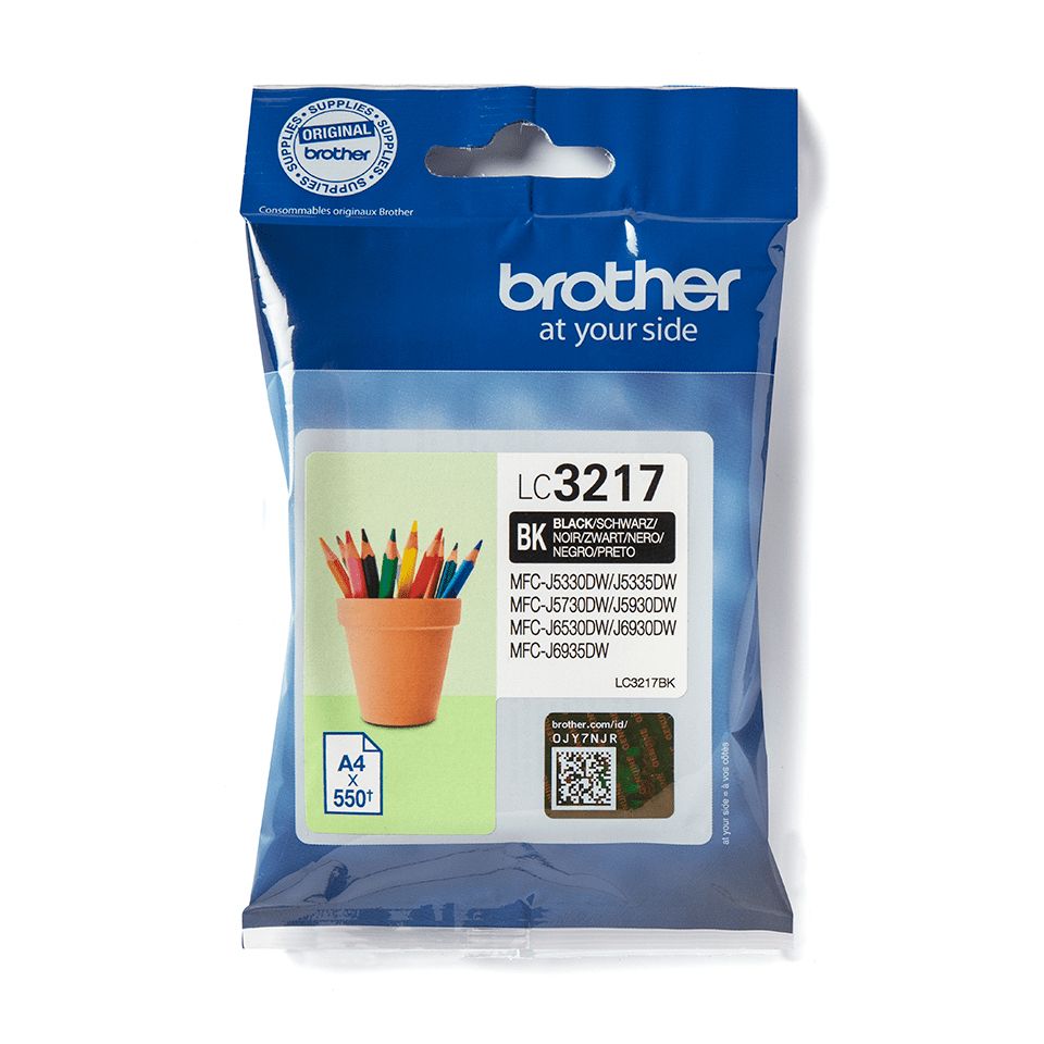 Brother LC-3217BK originale Druckerpatronen Schwarz 550 ml 550 Seiten LC3217BK