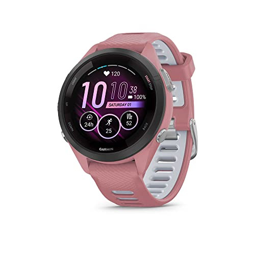 Garmin Forerunner 265S Music Smartwatch - Roze Grijs Zwart
