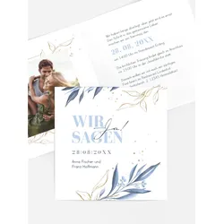Hochzeitseinladung selbst gestalten mit Spruch und Fotos im Onlinedesigner bei Meine-Kartenmanufaktur.de