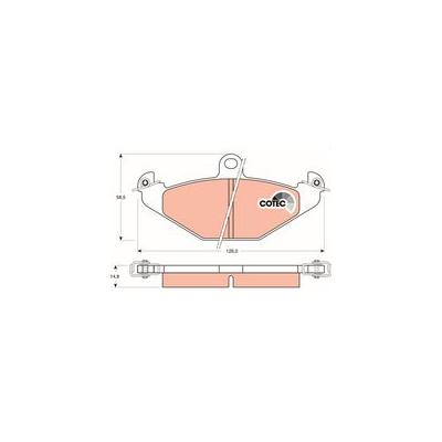TRW Bremsbelagsatz, Scheibenbremse GDB1041 für Chrysler RENAULT LOTUS