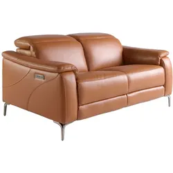 AC ANGEL CERDA Angel Cerdá  2-Sitzer-Relaxsofa aus braunem Leder 6180C