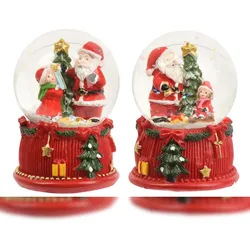 Christmas Decorations 1 Mini Schneekugel Glas 6,5cm Weihnachtsmann sortiert Schüttelkugel Weihnachtsszene Winterdeko Tischdekoration Mitbringsel Weihnachtsdeko Glaskugel