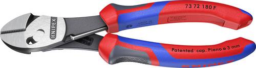 Knipex TwinForce 73 72 180 F Werkstatt Kraft-Seitenschneider mit Facette 180mm