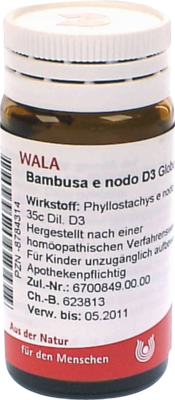 WALA Heilmittel GmbH BAMBUSA E NODO D 3 Globuli 20 g 08784314