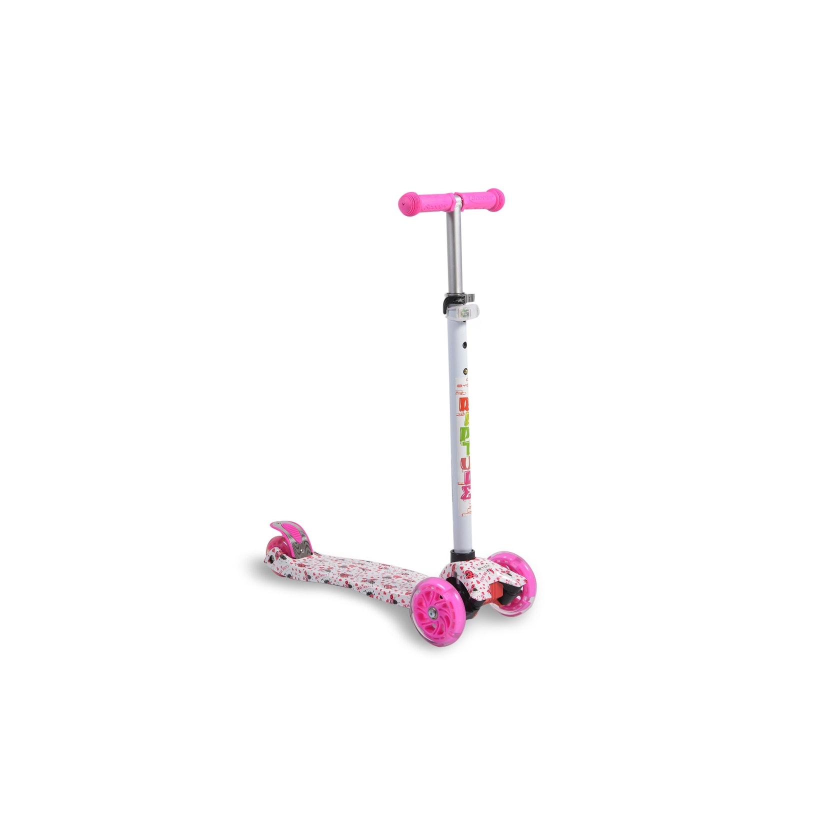 Byox Kinderroller Rapture, Aluminium Scooter mit LED-Rädern, Wassertransferdruck weiß