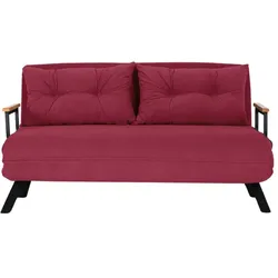SCHLAFSOFA für 2 Personen mit Stoffbezug und Metallfüßen 133/50/41 cm