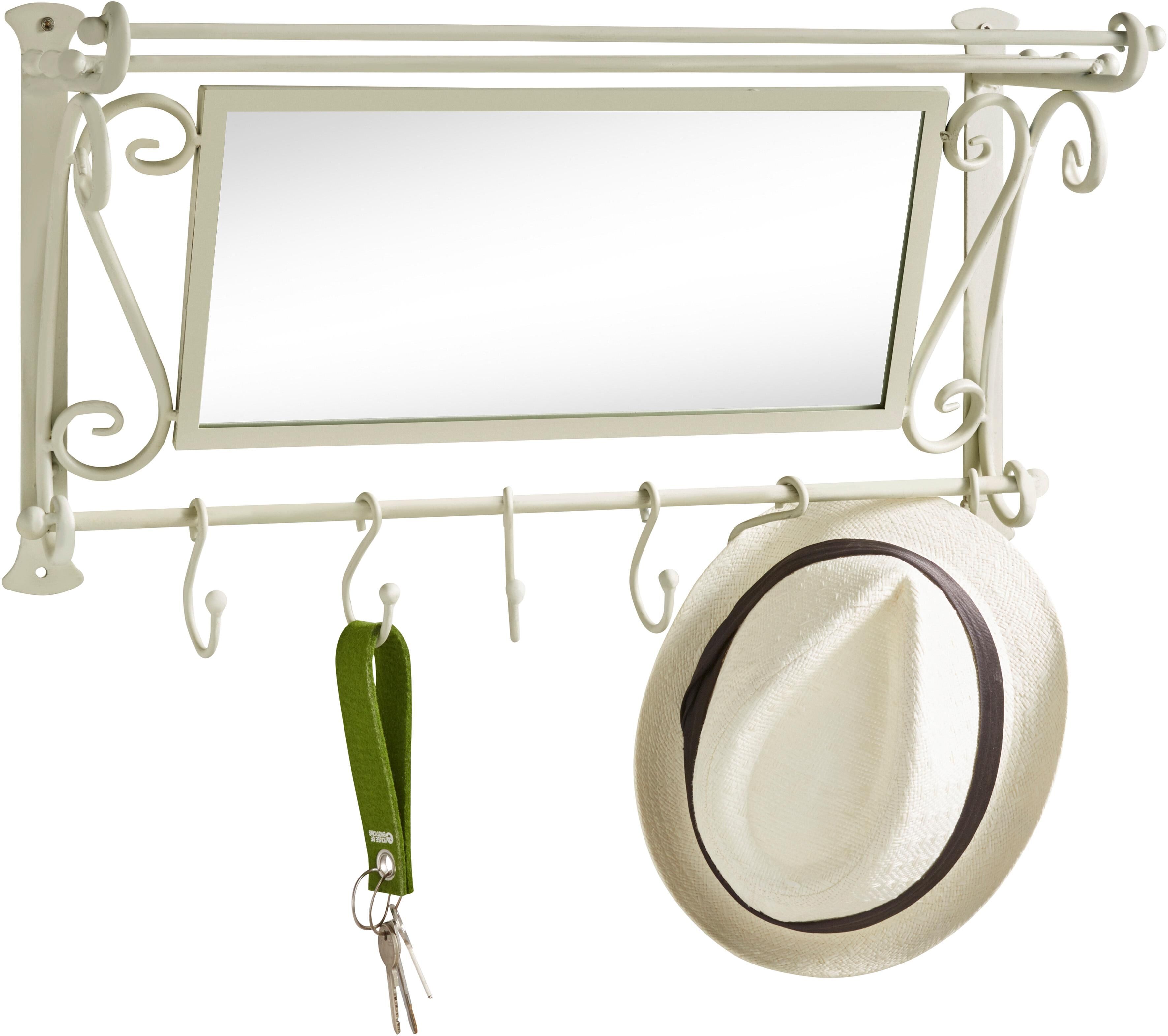 Garderobenleiste LOCKER, weiß, Metall, Garderobenhalter, Garderobenleiste, 60/20/31 cm