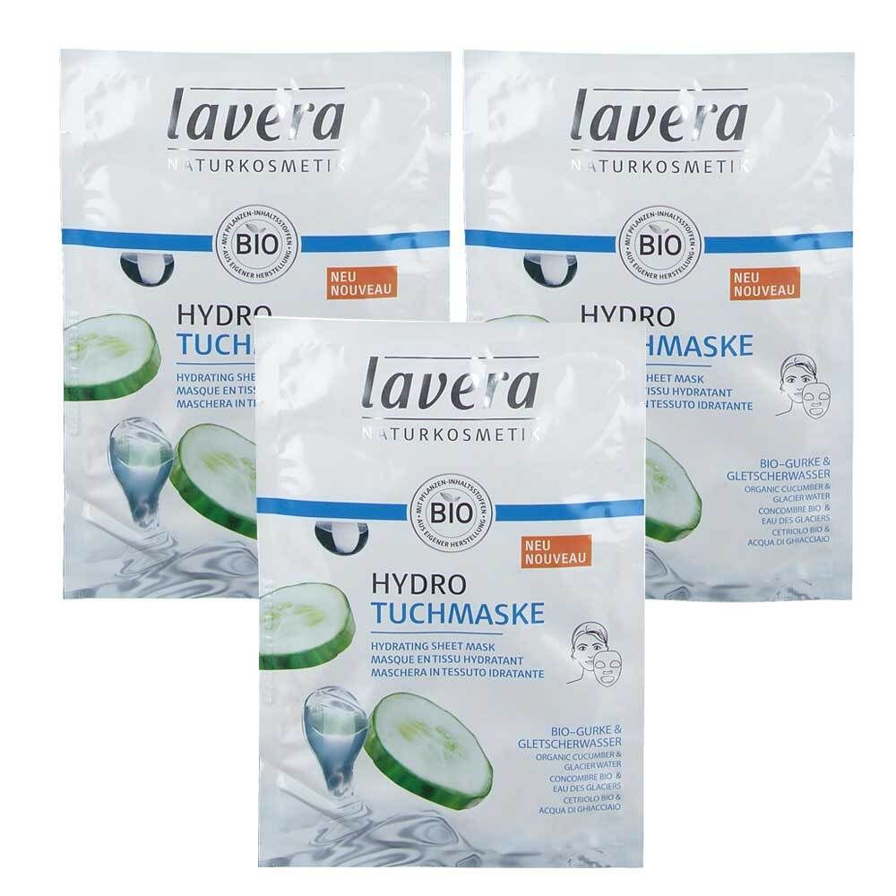 3 x lavera Tuchmaske Hydro 3x1 St Tücher