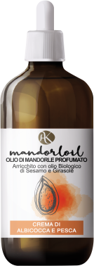 Alkemilla Olio di Mandorle Biologico Profumato Crema di Albicocca e Pesca