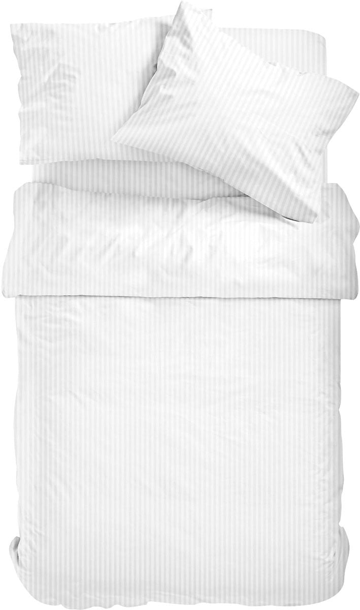 Unyqoos Luxe katoenen beddengoed set met damaststrepen en ritssluiting