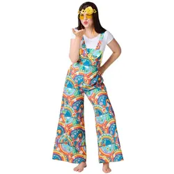 Latzhose "Flower Power", bunt