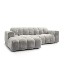 ECKSOFA TISI Hellgrau Chenille