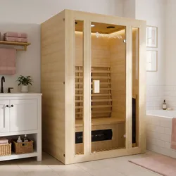 Infrarotkabine Nyborg S120K – Infrarotsauna 2 Personen –LED-Farblicht, 5 Keramik- 1 Flächenstrahler