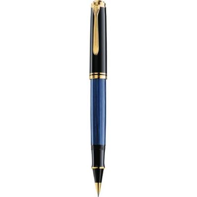 Pelikan Tintenroller Souverän® R400, 24-Karat vergoldete Zierelemente, Schwarz-Blau