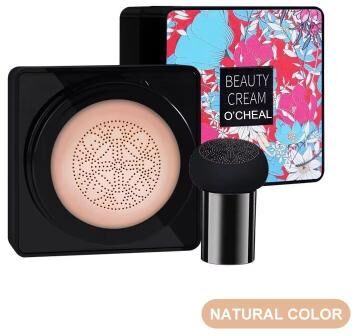 Inspired Finds OCHEAL Mushroom Head BB Cream Foundation Smooth Face Makeup Concealer Cushion Compact 02 Natural Flower