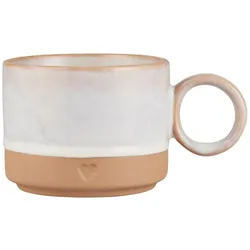 IB Laursen Keramik Tasse mit Henkel Heart, 290 ml, weiss