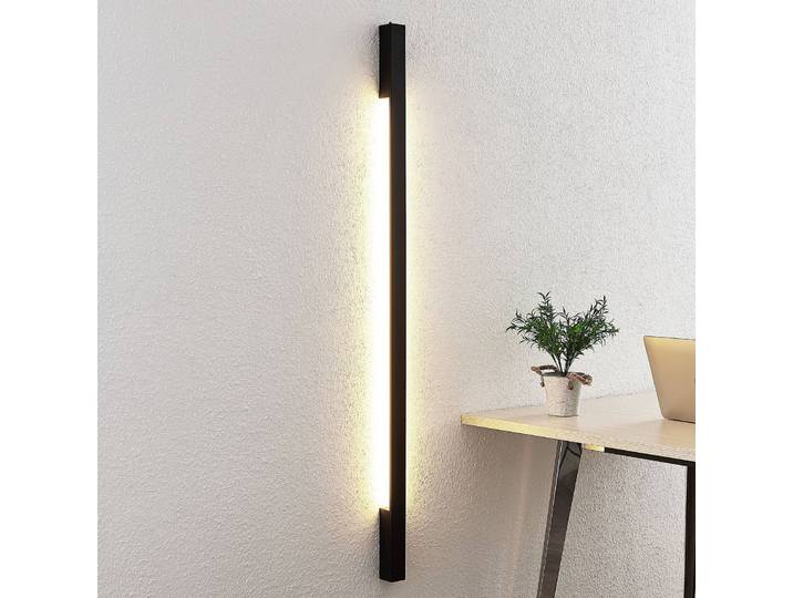 Wandlampe Ivano Arcchio, schwarz, für Flurbereich, Aluminium, Modern, LED Wandleuchte, Wandlampe Innen