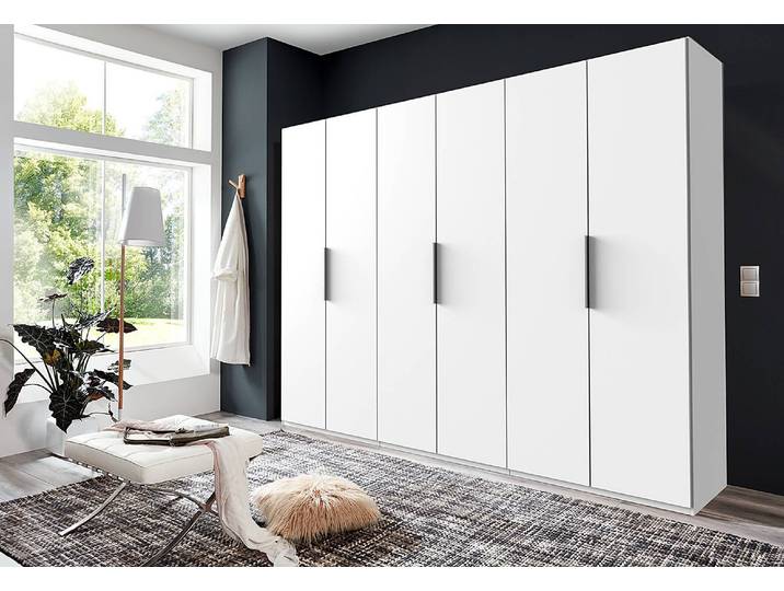 Drehtürenschrank Level36 - 216 cm Typ B 300cm Weiß/Weiß ohne Spiegeltür/-en