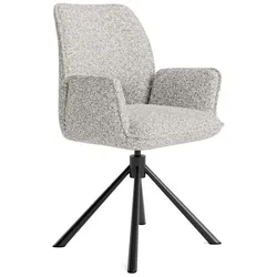 MAISON Stuhl Arvada Stoff Grau Taupe