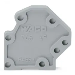 Wago 745-3100 Abschlussplatte,1,5 mm dick,anrastbar,grau 7453100  - 100 Stück