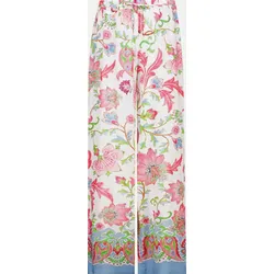 Palazzo Hose mit Blumenmuster Mehrfarbig 38
