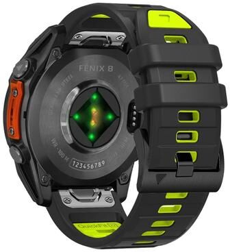 Uplifted Goods Soft Silicone Quick Fit Smartwatch Band black Green 26mm