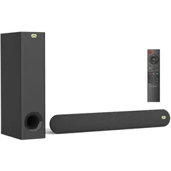 Mozo Soundbar Mozos MOZOS CINEMA soundbar 2.1 80W bluetooth spdif USB HDMI (160 W), Soundbar, Schwarz