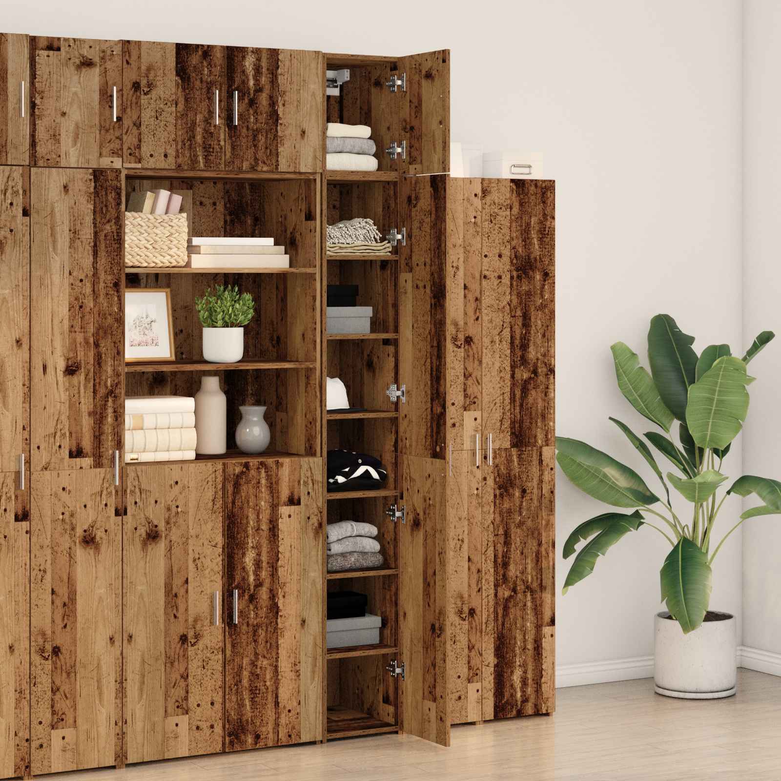 vidaXL Cabinet de rangement avec étagères Bois ancien