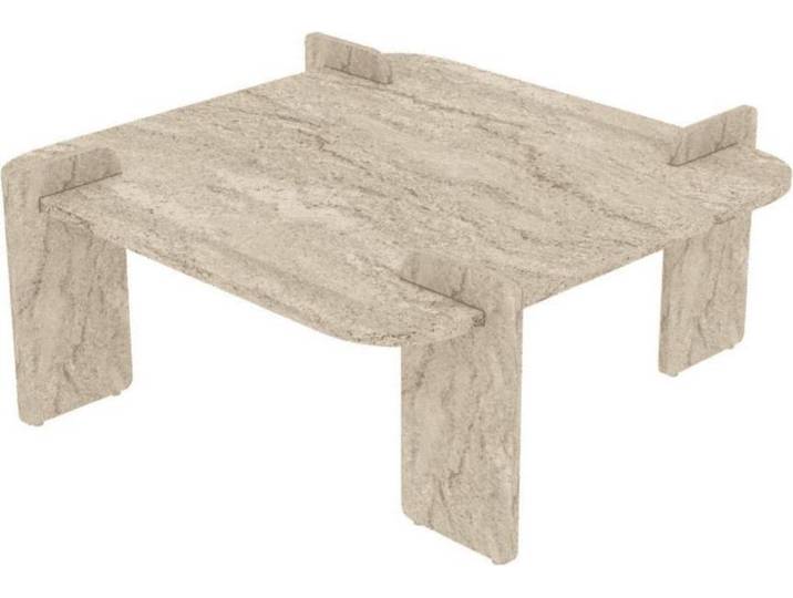 CALICOSY - Quadratischer Couchtisch mit abgerundeten kanten L90cm NOMA