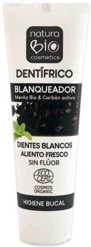 NaturaBIO Cosmetics Dentífrico Blanqueador Menta bio & Carbón activo