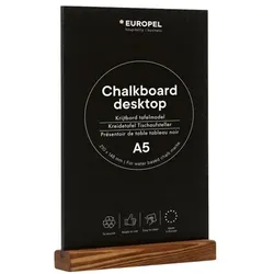 EUROPEL Kreidetafel Tischaufsteller A5 holz braun
