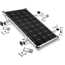 Befestigungskit mit Stockschrauben für Schrägdachmontage 1 Solarpanel Rahmenhöhe 40mm