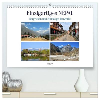 Einzigartiges NEPAL (hochwertiger Premium Wandkalender 2027 DIN A2 quer), Kunstdruck in Hochglanz
