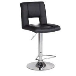2er-Set Actona Barhocker Sylvia Lederoptik Schwarz