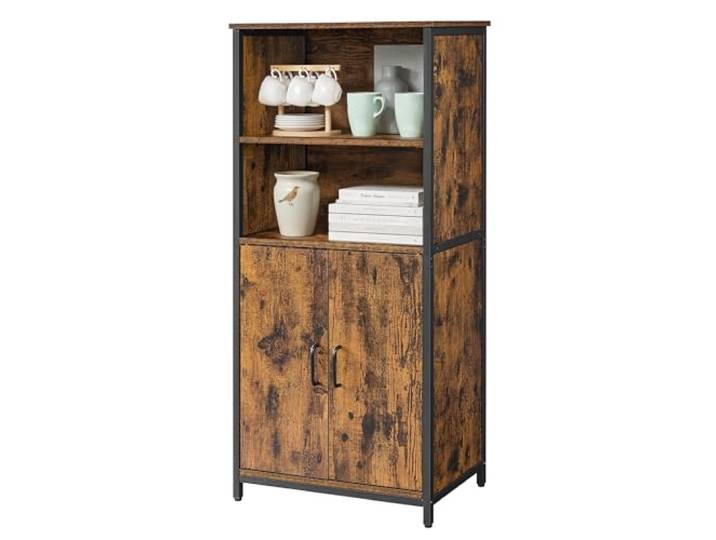 VASAGLE Aufbewahrungsschrank, verstellbare Ablage, 60 x 35 x 124,5 cm