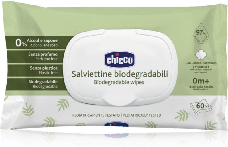 Chicco Biodegradable Baby Wipes gentle wet wipes for babies 60 pc