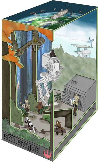 Book Nook Tiny Adventures : Star Wars, La Bataille d'Endor - Revell