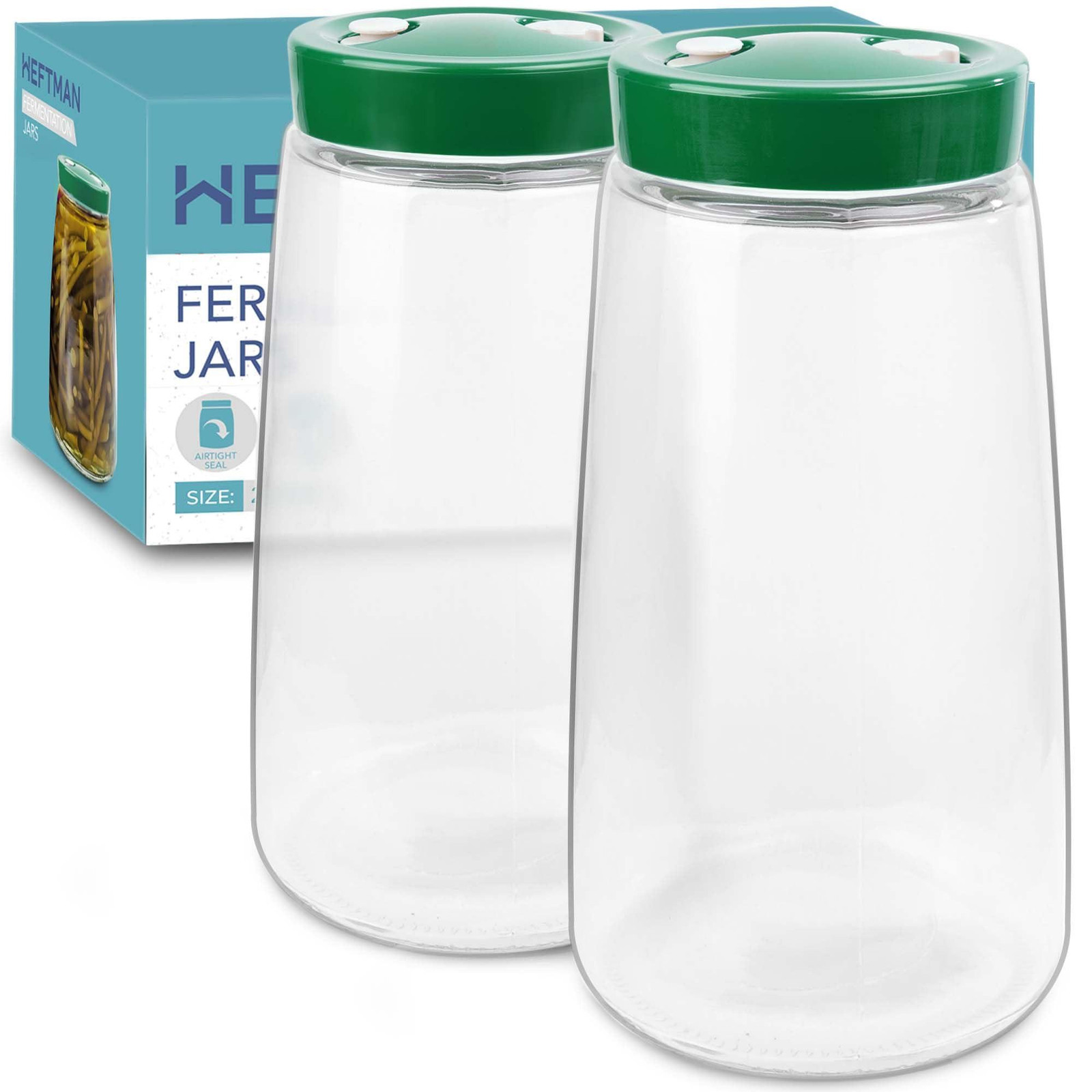 Dripio Fermentatieset van glas met luchtuitlaatventiel, 2x 2,2 liter